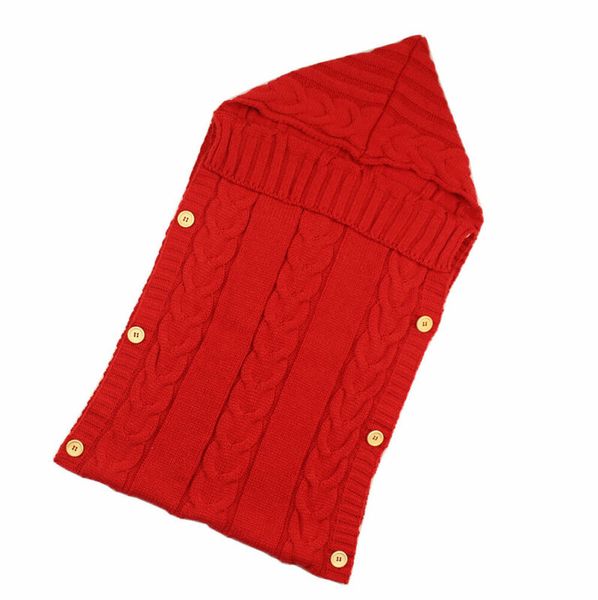 

newborn baby hooded swaddle wrap warm knit swaddling blanket sleeping bag