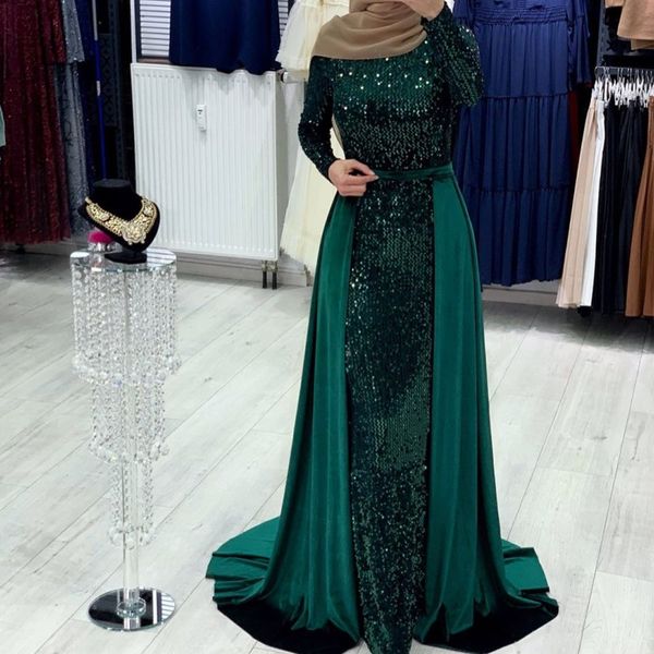 

prom muslim evening dresses long sleeve vestidos elegantes, Black