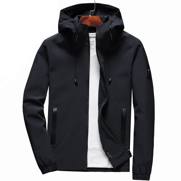 

men's spring autumn windbreakers hooded jacket mens jackets and coats 2019 new fashion casual coat menswear male streetwear 2082, Black;brown