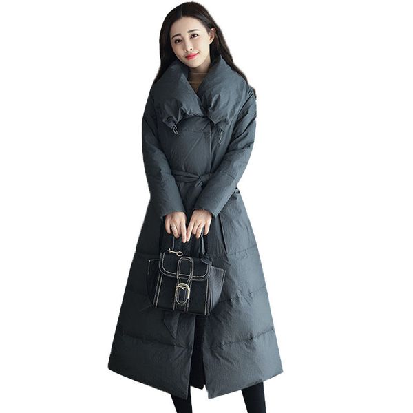 

зимние куртки женские пальто ветровки тонкий элегантный chaqueta mujer длинные куртки плюс размер parka двойной брестед дамы зимние пальто z, Black