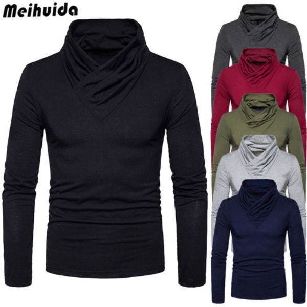 

mens thermal cotton turtle neck skivvy turtleneck stretch shirt solid top, White;black