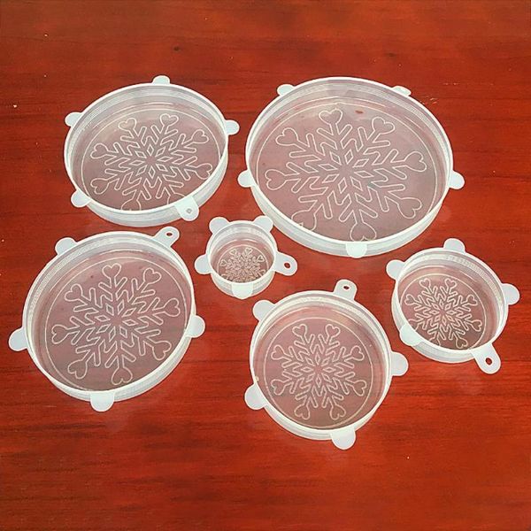 

6pcs stretchable reusable silicone fresh keeping cover vacuum sealed lids 2020