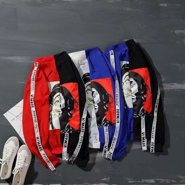 

spring summer trend men cool versatile handsome korean style jacket coat students non-mainstream clown coat suit, Black;brown