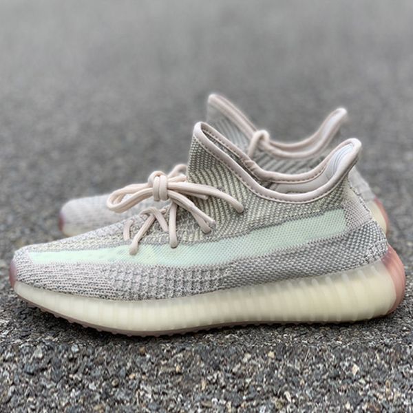 

2019 boot v2 kanye west citrin mens running shoes mesh breathable athletic trainers designer shoes 36-46