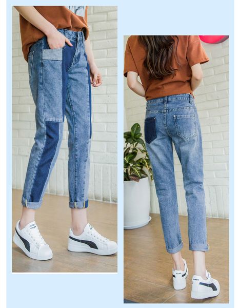 

light blue the new spring clothing bf leisure loose nine points turnip pants
