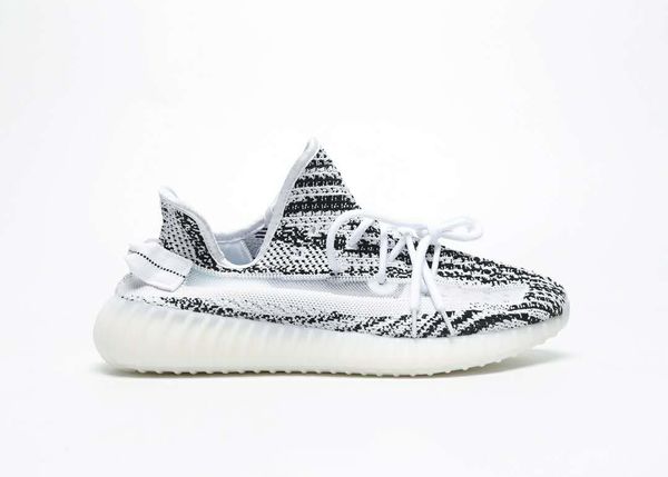 

with box)men women kanye zebra sneaker with translucent stripe running shoes