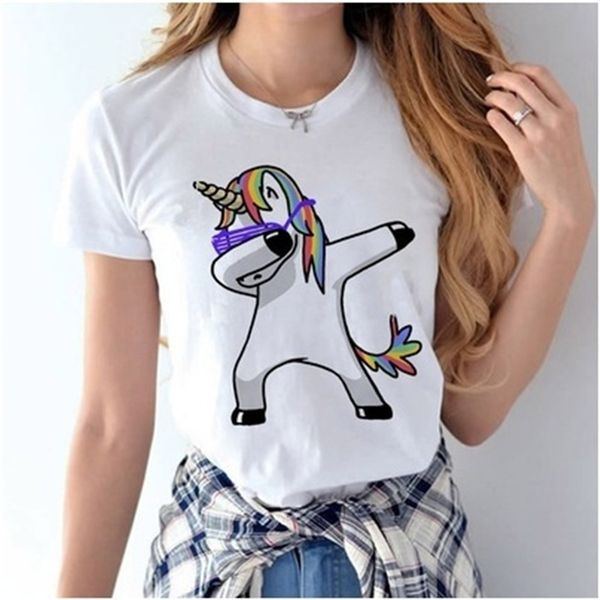 

нова мода женка ђболка  коѬоким Ѭђкавом keep on unicorn пѬин женка ђболка 2019, White