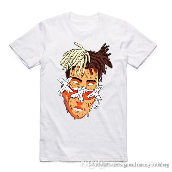 

mens white modal tshirts xxtentacion designer rapper tshirt short sleeved summer, White;black