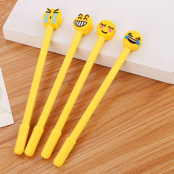 

40 pcs/lot cute expression gel pen cute 0.5 mm black ink signature pen school office writing supplies promotional gift
