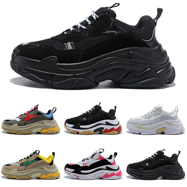 

2020 мужчины женщины спорт triple-s кроссовки черный дизайнер винтаж kanye старый дедушка открытый повседневный досуг папа обувь роскошные к, Black