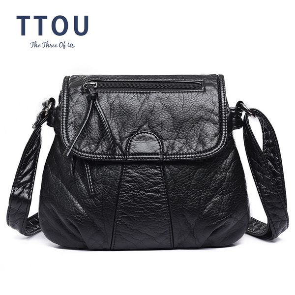 

ttou soft pu leather women messenger crossbody bag small famale shoulder bag women over the shoulder lady luxury handbag