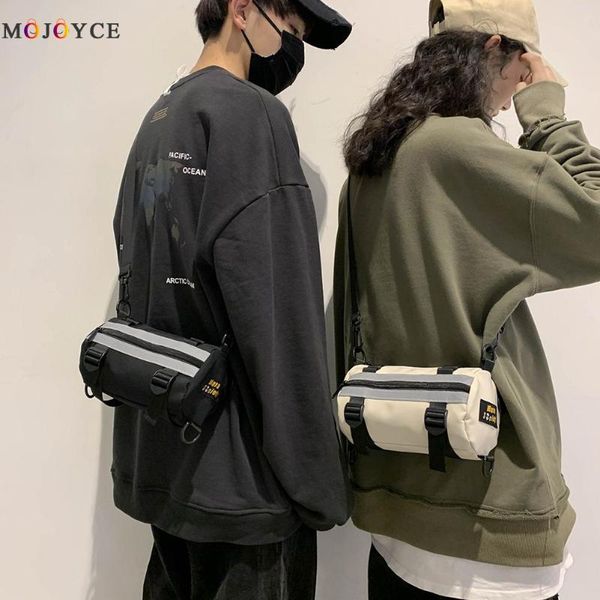 

мода подушечкой унисекс сумка плеча nylon прохладный ночной свет повседневный crossbody сумка для женщин мужчин подросток путешествия тотали