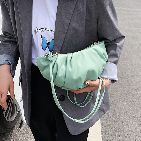 

новая мода круассан crossbody сумка элегантный летний макарон цвет облако сумка ширина плеча 30 см высота 15 см толщина 3 см