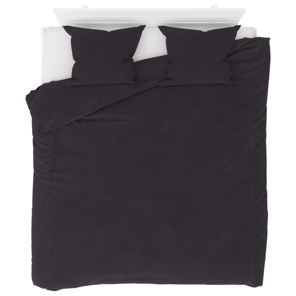 

3-pc. bedding set fleece anthracite 200 x 200/60 x 70 cm other home textile