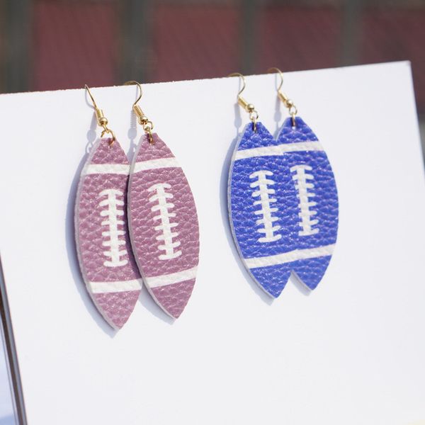 

кожаные серьги настраиваемого new trendy искусственных для девушки женщин творческого футбола подвеска себе серьги ювелирных аксессуаров dro, Silver