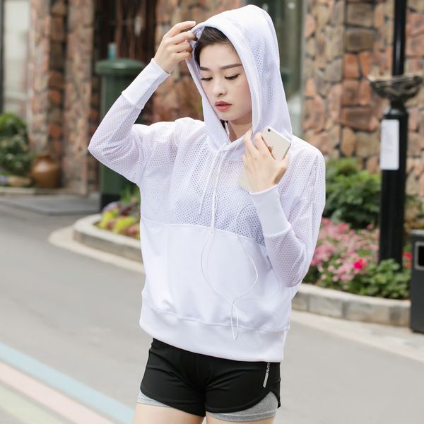

new lady fitness clothing women's mesh coat quick-drying jacket hoodie long sleeve lady clothing running smock, Black;brown