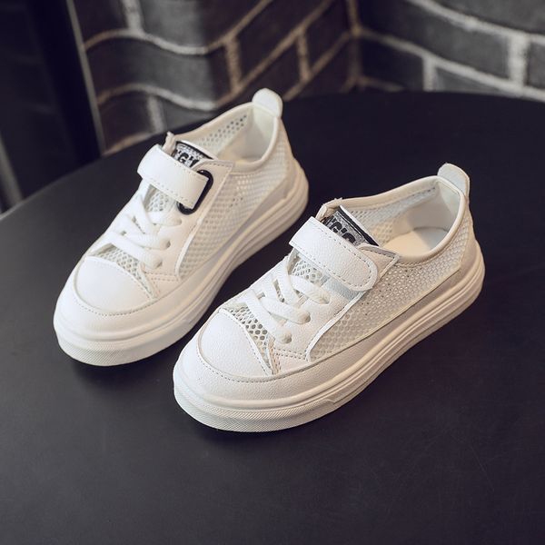 

sneakers children soft sport sandals mesh canvas summer running shoes kids boys leisure black white sc190, Black;red