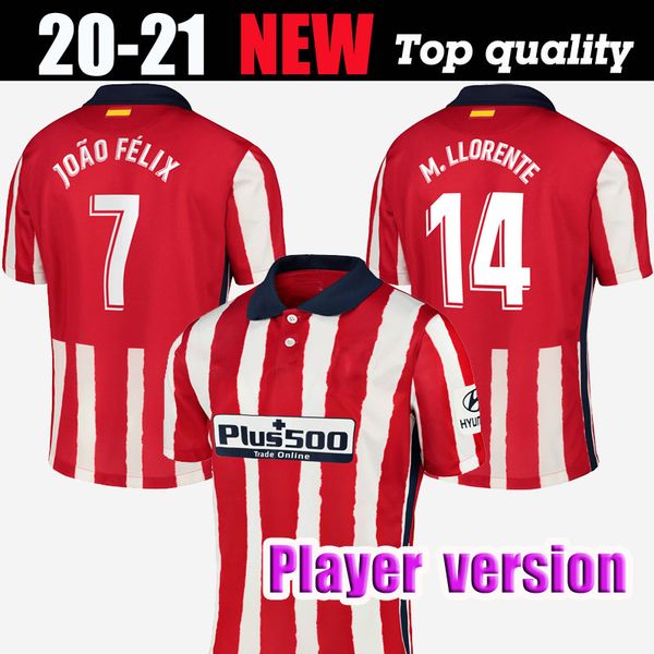 

2021 new # 7 joao felix soccer jerseys 20-21 player version atletico koke madrid saul correa thomas lemar shirts soccer jersey 2020, Black;yellow
