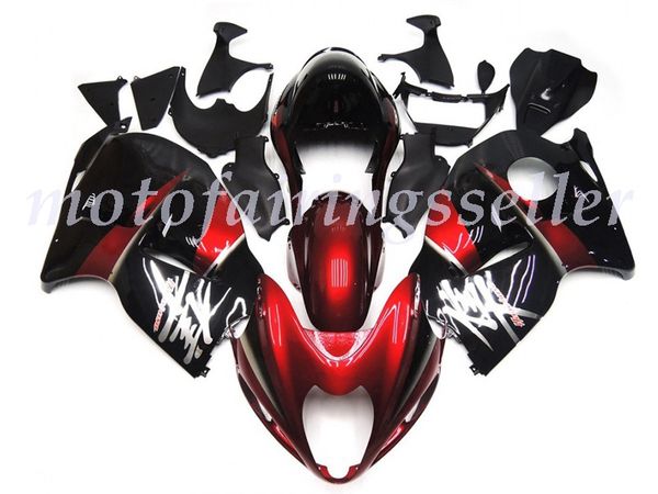 

new abs plastic fairings kit fit for suzuki gsx1300 1300r 1997 98 99 00 01 02 03 04 05 06 2007 injection mold maroon and black style