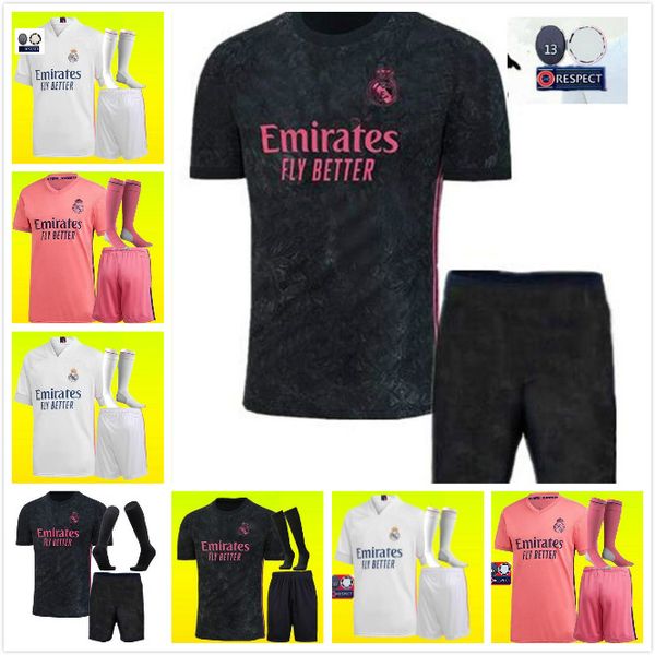 

2021 real madrid jerseys fans player 2020 hazard isco vinicius soccer sergio ramos modric 20 21 football shirt men kids camisetas benzema, Black;yellow