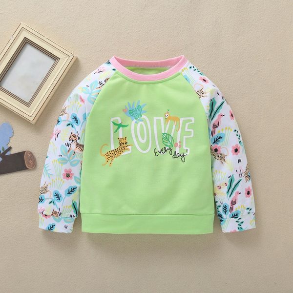 

2019 new arrival baby girls boy sweatshirts winter spring autumn children hoodies love long sleeves sweater kids t-shirt clothes, Black