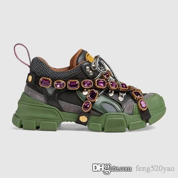 

sports shoes for men and women in the spring and autumn of 2019 designer luxury diamond shoes leather breathable sports leisure shoes 42 45, Black