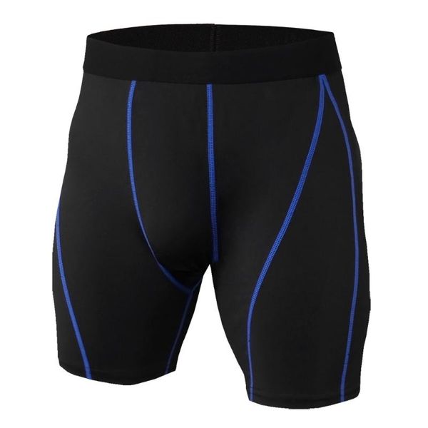 

running shorts men's print quick dry elastic compression tights fitness men sportswear for man casual simple style, Black;blue