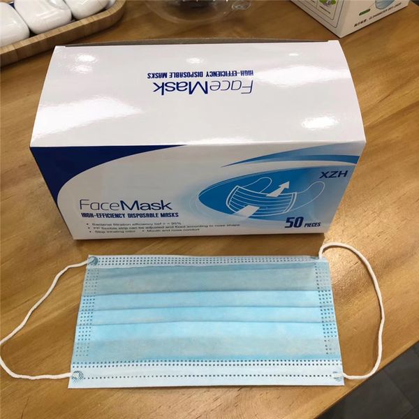

disposable face mask 3-ply nonwoven safety mask pm2.5 anti virus flu hygiene disposable masks protective