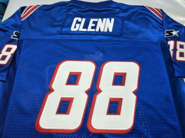 

men custom #88 terry glenn game worn retro jersey 1999 with team men college jersey size s-4xl or custom any name or number jersey, Red;gray