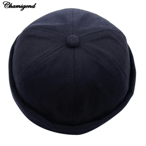 

chamsgend hat men cap casual docker sailor mechanic brimless solid color hats for women sailor cap, Blue;gray