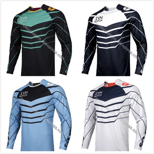 

new 2020 seven motorcycles arrive spexcel moto jersey dh off road mountain bike mtb jersey mx bmx motocross jerseys long sleeves, Black