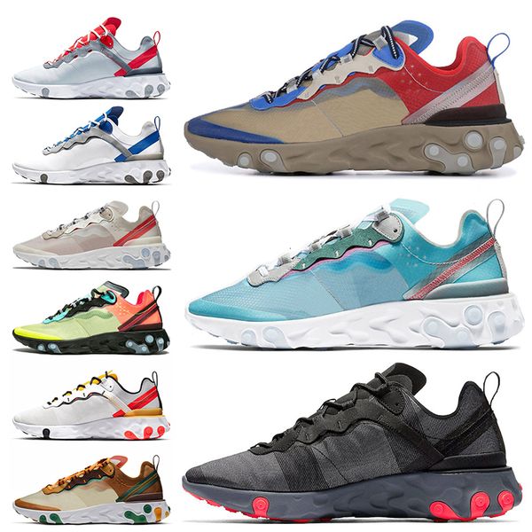 

fashion react element 87 55 women men running shoes tour yellow orange pee thunder blue undercaver trainers runners reacts sneakers