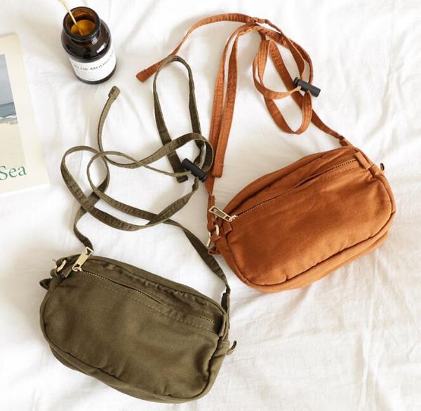 

shoulder bags simple personality canvas waist bag multifunctional messenger wild fashion mini mobile phone