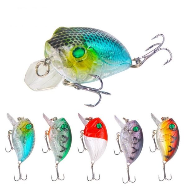 

1pc crankbait fi hing lure 4 5cm 8 1g i ca artificial hard bait ba pike carp fi hing wobbler 5 color fi hing tackle