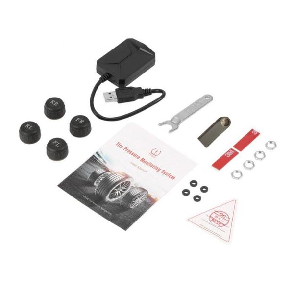 

car usb tire pressure monitor sensor tire pressure wireless monitoring system with app installation high precision
