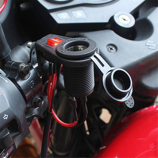 

car accessories 12v motorcycle car waterproof cigarette lighter with switch socket cigarette lighter socket waterproof