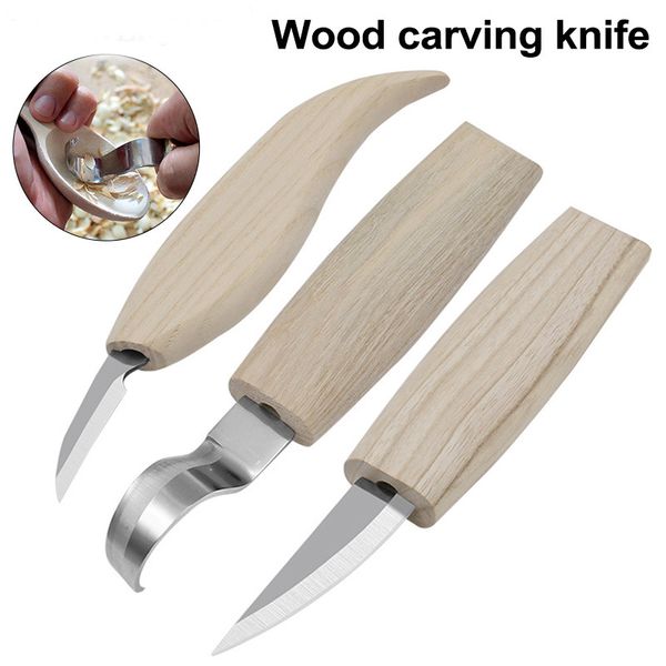 

3pcs wood carving knife chisel woodworking cutter woodcarving cutterhand tool set high strength hooked whittling cutter