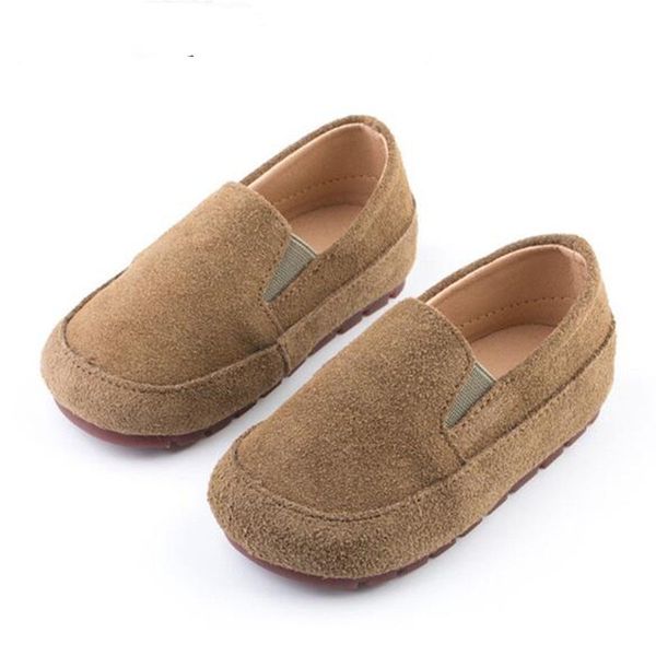 

new children shoes baby toddler breathable soft bottom flats genuine leather student british style loafers boys shoes kids, Black;red