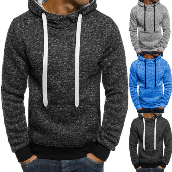 

plus size men winter slim hoodie warm hooded sweatshirt coat jacket outwear hoody sweat shirt m-3xl dropshipping, Black