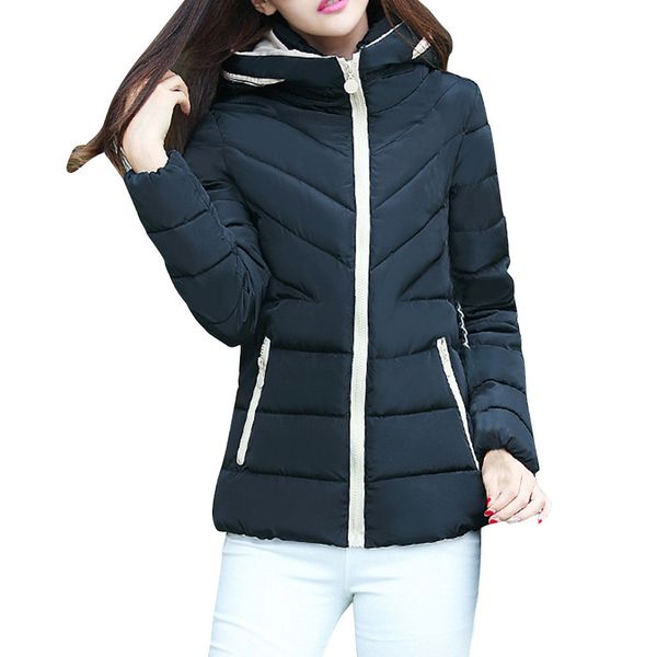 

dropshipping womens winter jackets and coats 2019 parkas for women winter coats hooded down cotton slim warm jacket, Tan;black