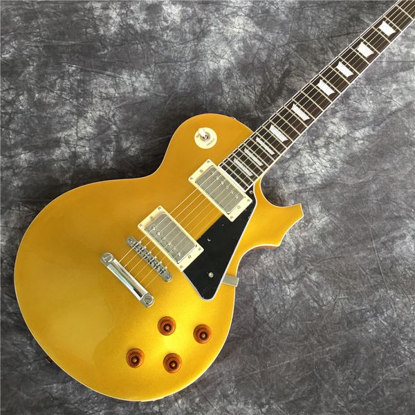 

2020 6 string electric guitar, mahogany body with golden ing