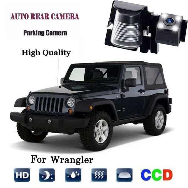 

rear view backup cameras for wrangler 2007-2018 waterproof reverse reversing ir night vision backing license plate cameras( car