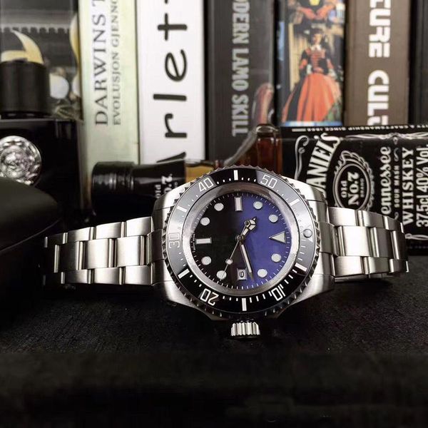 

роскошных мужские часы sea-dweller керамический ободок 44mm stanless стали 116660 автоматический бизнес высокого качества вскользь мужские ч, Slivery;brown
