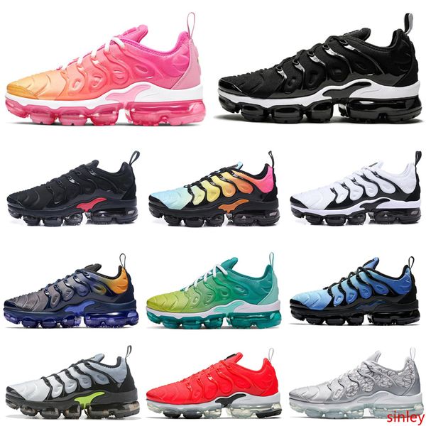 

new vapors plus tn running shoes triple white black pink rise volt sunset women mens trainer fashion sports sneakers 36-45