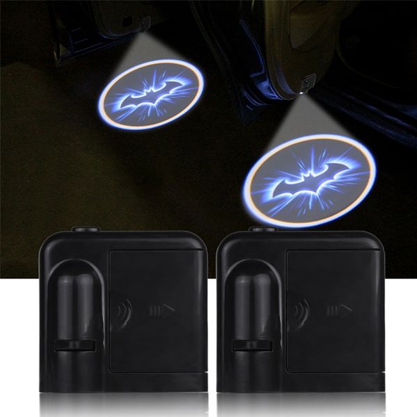 High Quality Car Wireless Black Welcome Light Car Bat Projection Door Led Lights Free Punch Hot Laser Shadow Projector Lamp For Most Cars Car