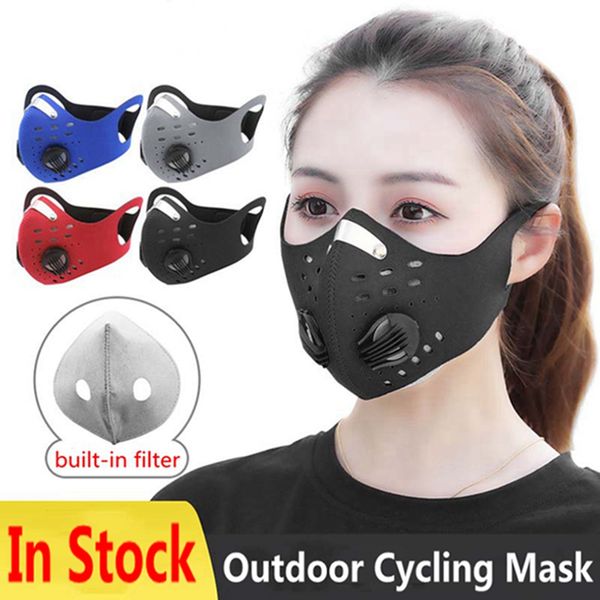 

Велосипедная Маска с фильтром pm2. 5 дыхательный клапан Earloops пылезащитный дымка-доказательство мужчины и женщины открытый защитные маски для лица HHA1244