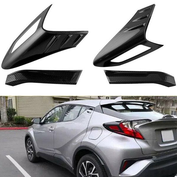 

yfashion 4pcs/set abs rear tail light lamp eyelid cover for c-hr 2016-2019 rear back lamp chrome cover easy installtion