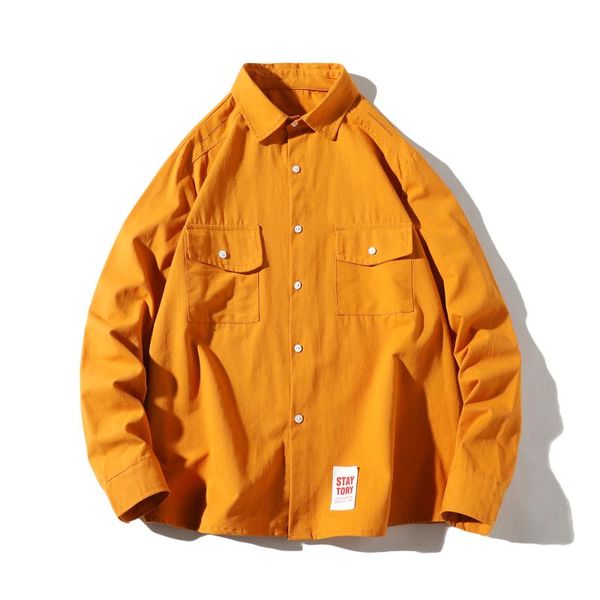 

turn-down collar men shirt solid long sleeve casual shirts business social white dress plus size cotton men's clothes, White;black