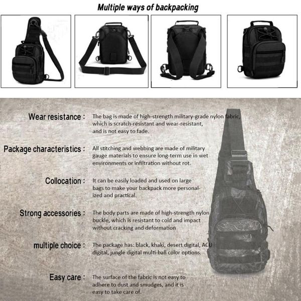 

спорт на открытом воздухе военного сумка climbing трекинг рюкзак сумка плеча tactical туризм отдых охота рыбалка рюкзак