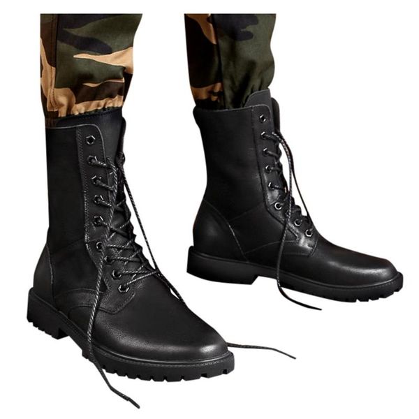 

men's fashion outdoor high-leather shoes british style classic casual boots, Black